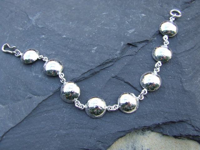silver disc bracelet